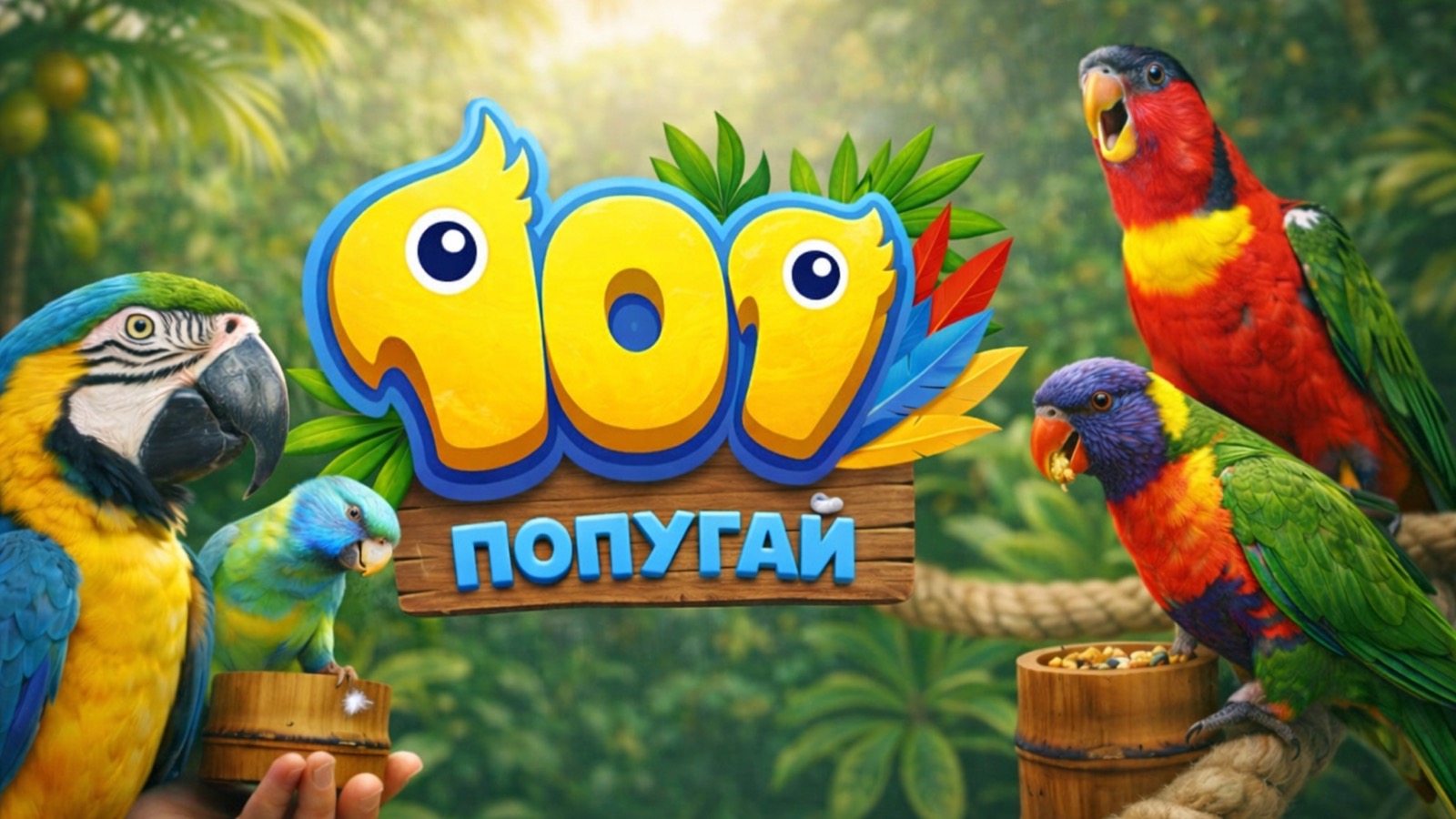Попугаи контактного зоосада «101 Попугай» в Москве